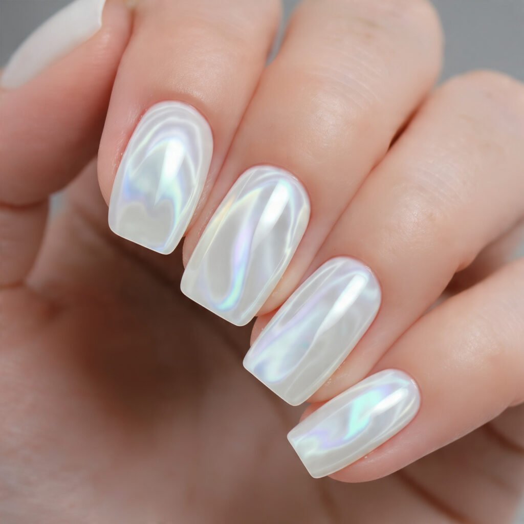 glossy 11 square photograph of nails with a mother 1