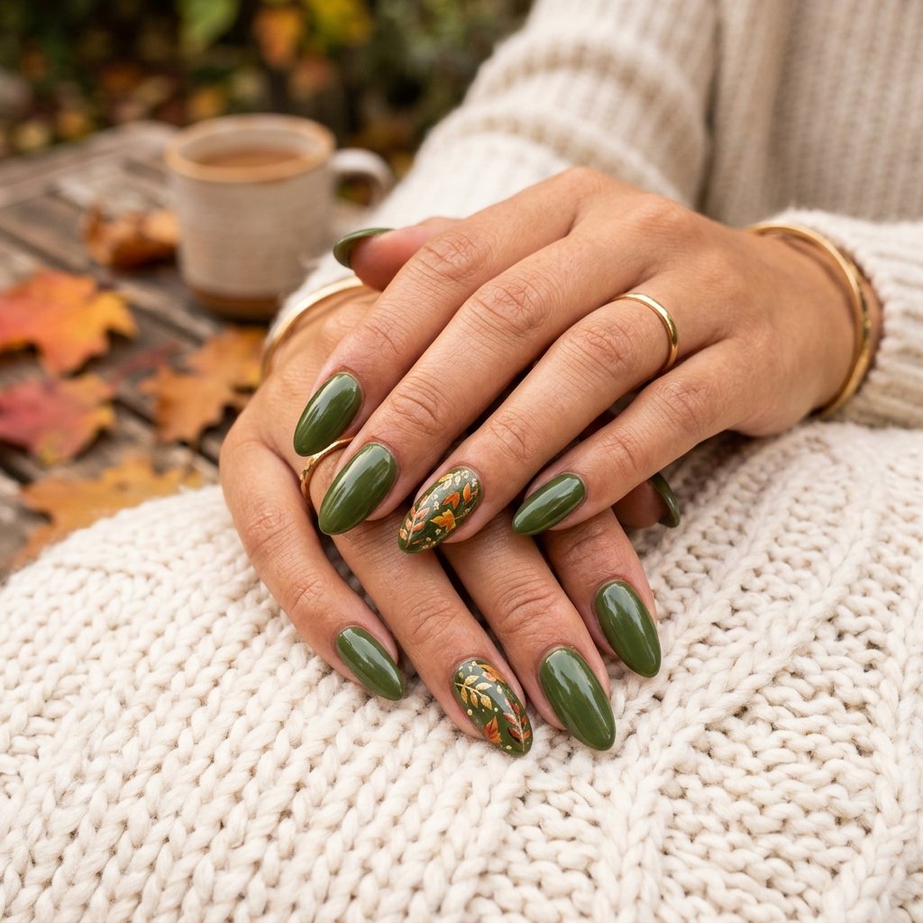 Best Green Fall Nails Ideas to Try