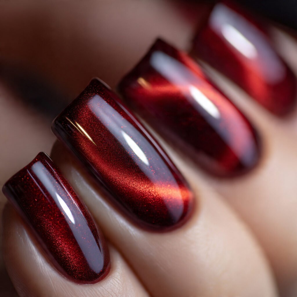 Galaxy Red Magnetic Cat Eye