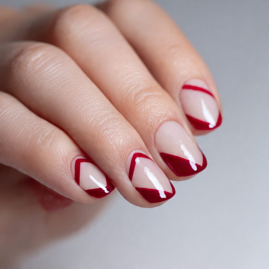 Bare Nail Negative Space Geometry