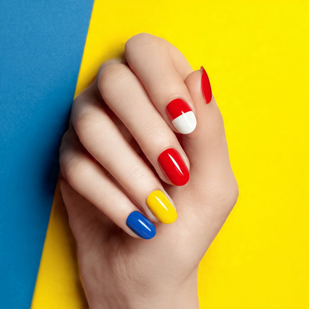 modern 11 graphic close up shot of manicured nails