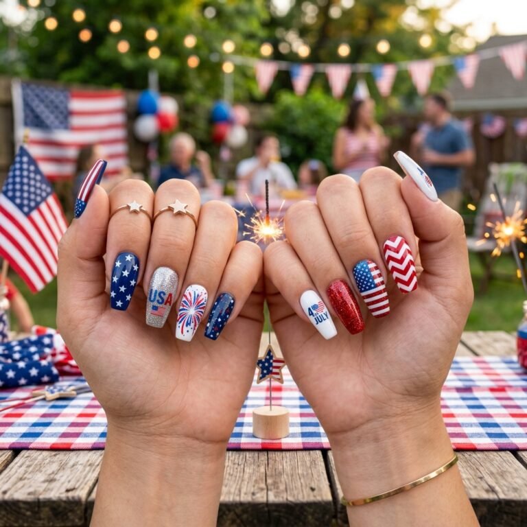 nail designs 4th july