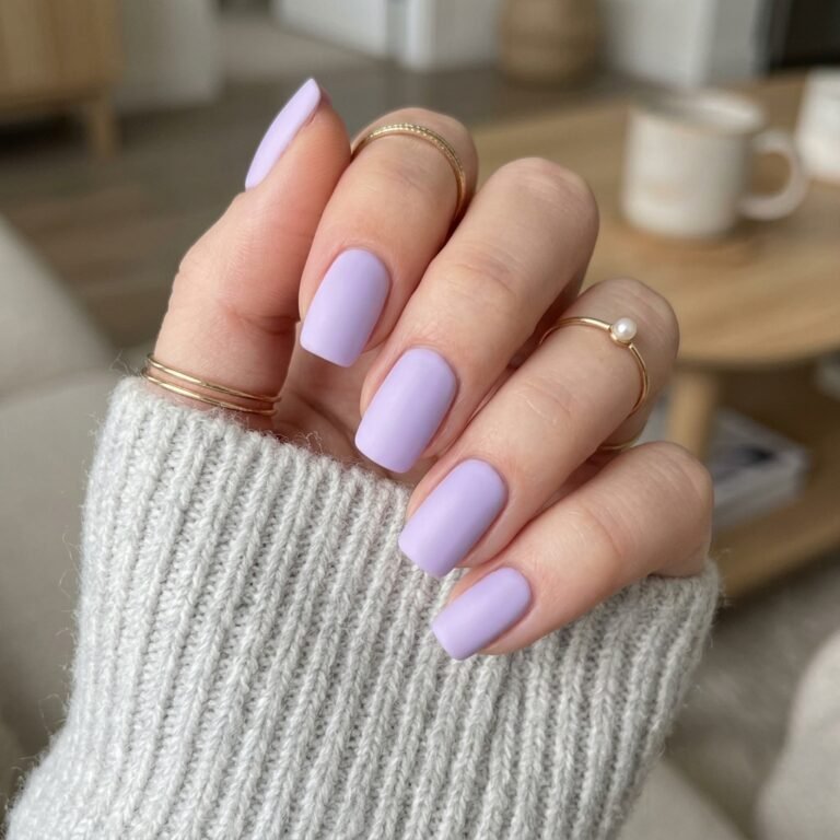 pastel purple nails