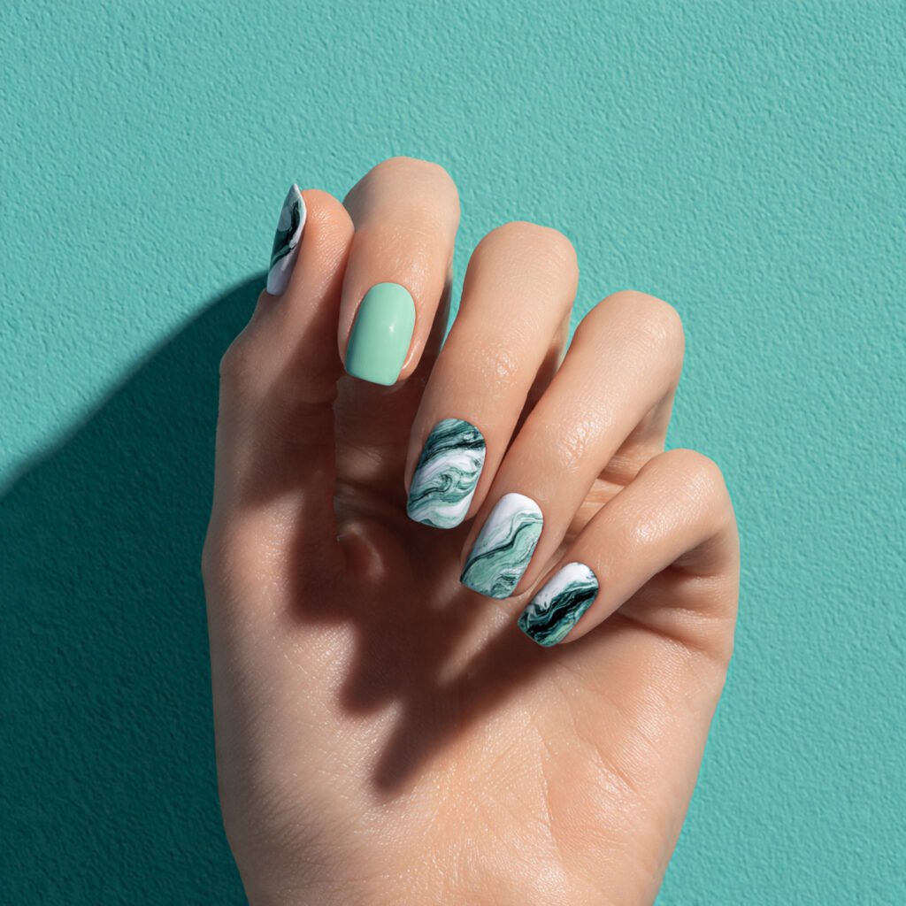 Mint Green Abstract Swirls Ideas
