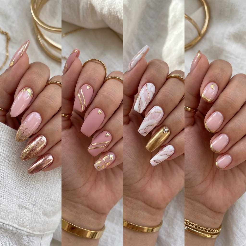 Best Pink and Gold Nail Designs Ideas to Elevate Your Manicure