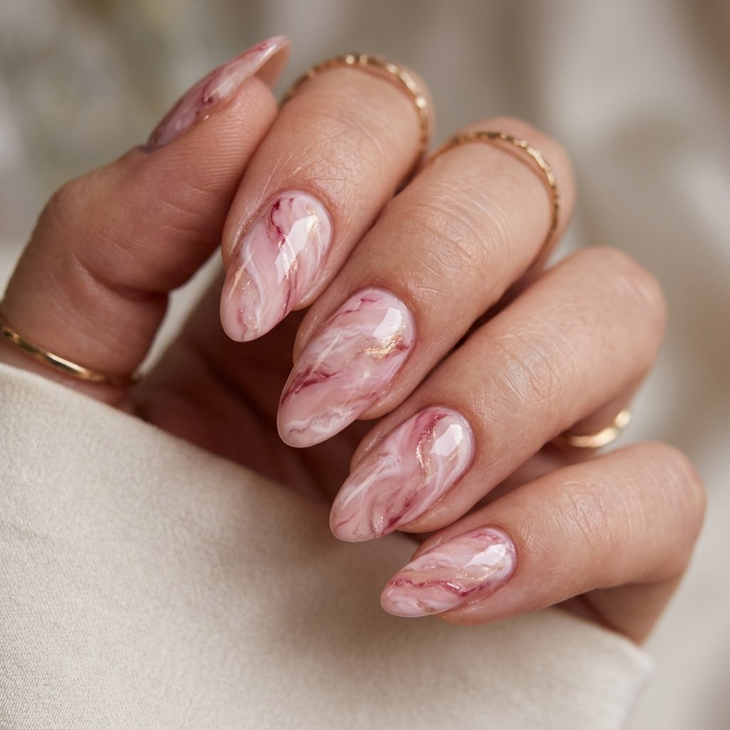 35 Pink Marble Nails Ideas: Stunning Designs for a Luxury Look 2 Best Pink Marble Nails Ideas to Try