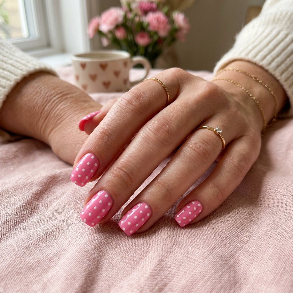 Best pink polka dot nails Ideas to Try
