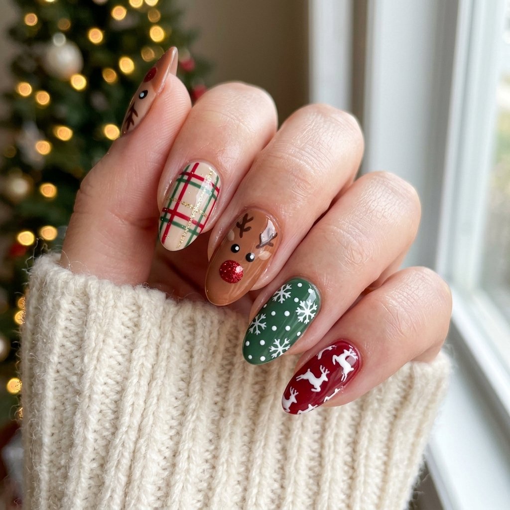 25 Reindeer Nails Ideas That Will Make Your Holiday Manicure Truly Magical 2 Best Reindeer Nails Ideas to Try This Holiday Season