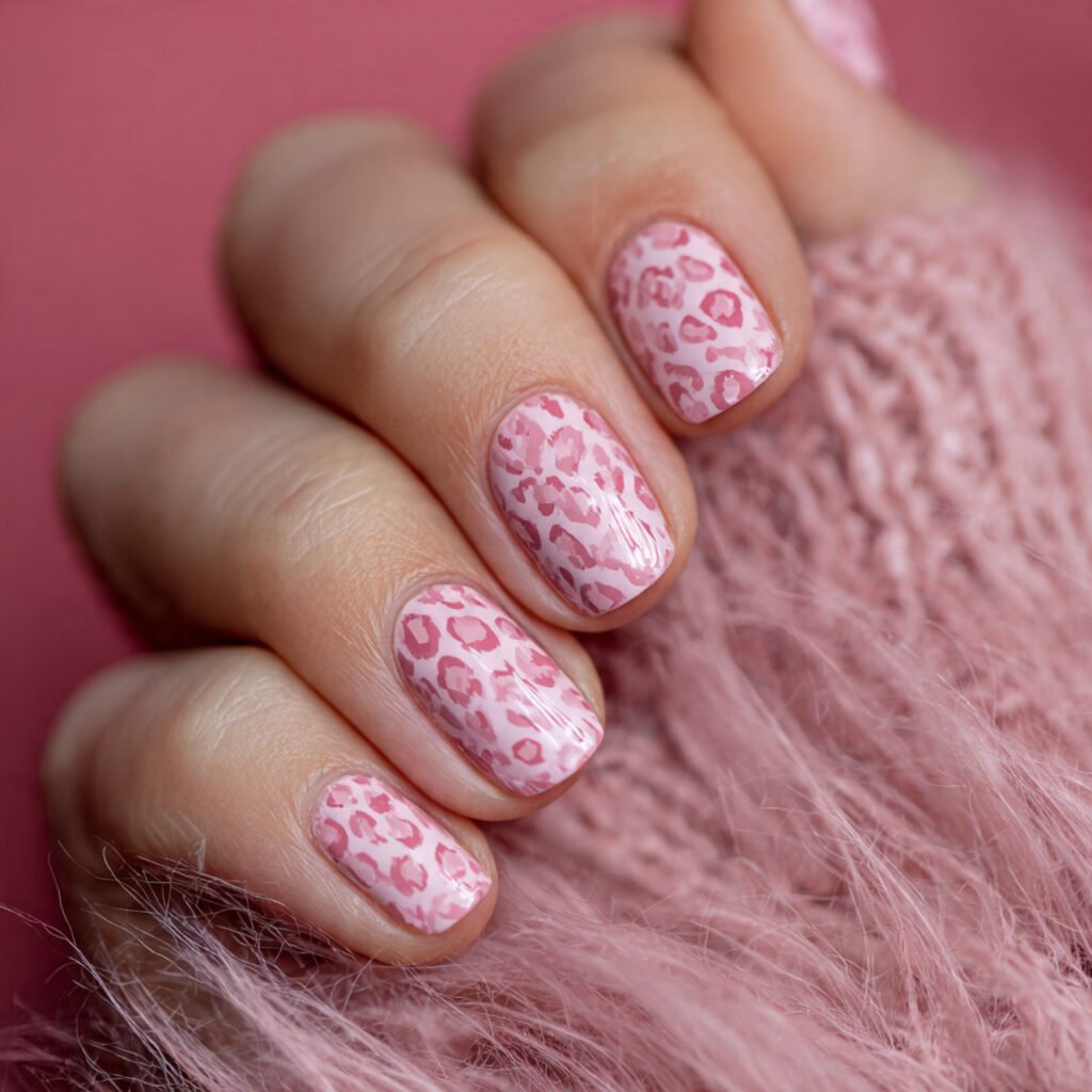 Pastel Pink Leopard Print