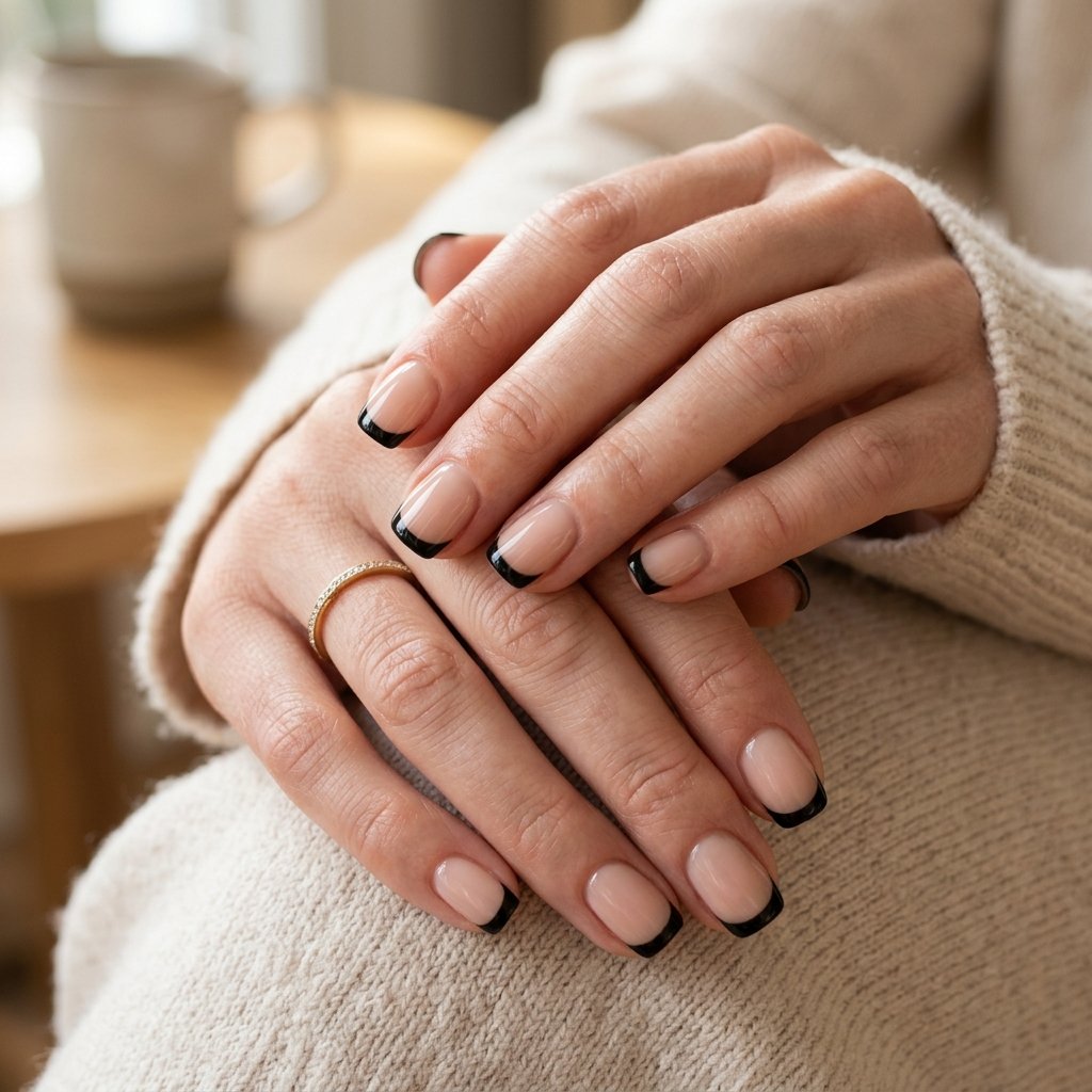 Best Short Black French Tip Nails Ideas