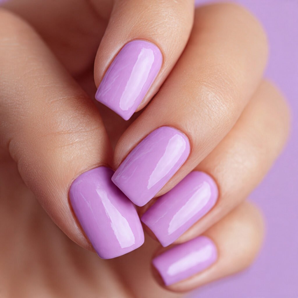 sophisticated close up square shot of nails painte