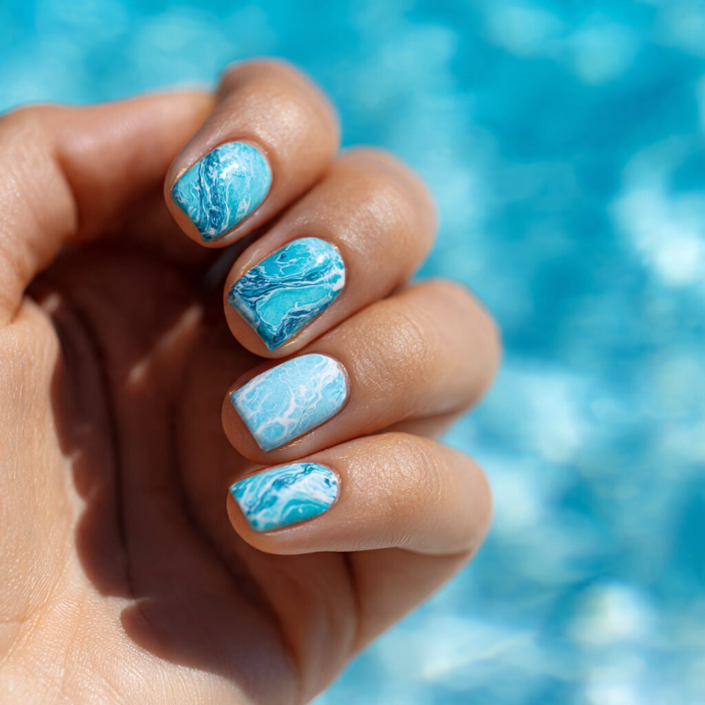 Turquoise Water Ripple Effect
