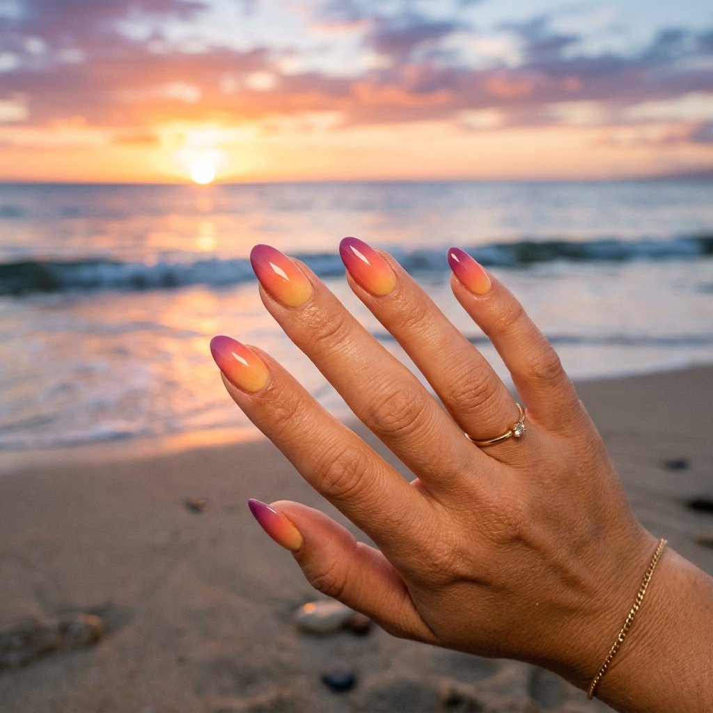 31 Sunset Ombre Nails Ideas for a Stunning Manicure 2 Breathtaking Sunset Ombre Nails Ideas to Try