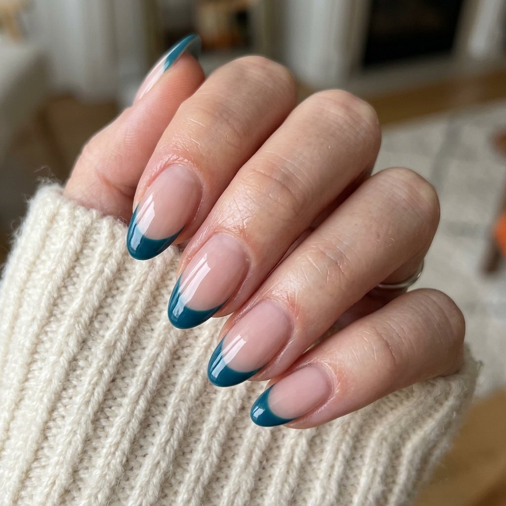 Best Teal French Tip Nails Ideas