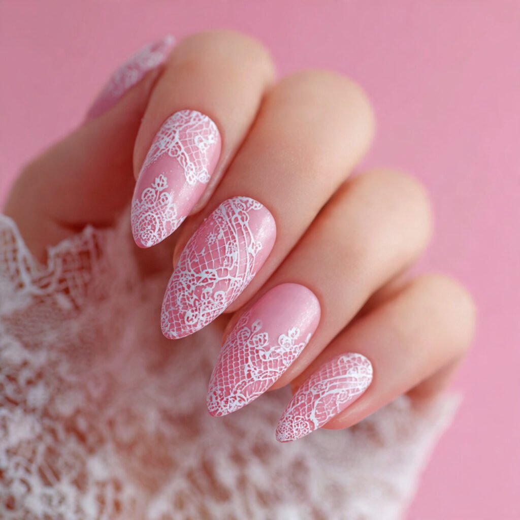 Elegant Pink Lace Patterns