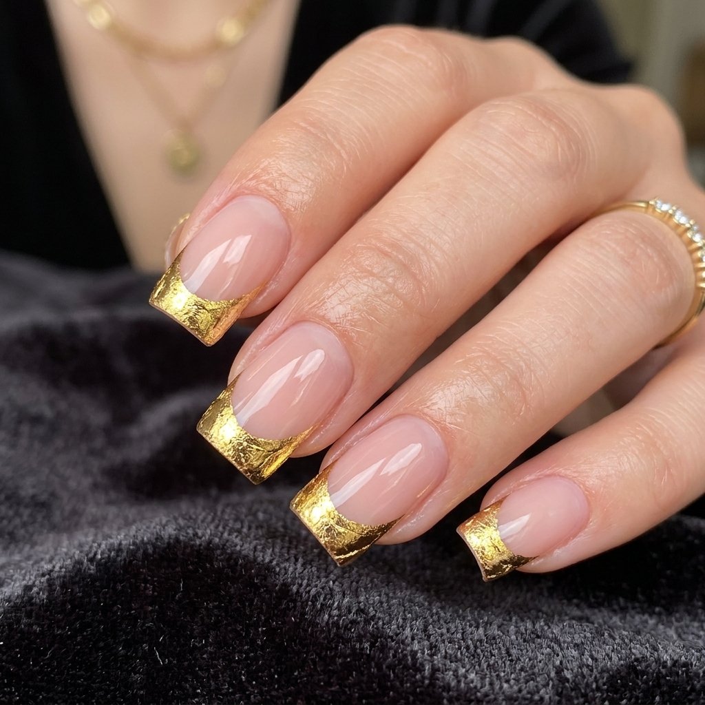 30 French Tip Nails Designs You'll Want to Copy 12 Foil French Tip Ideas