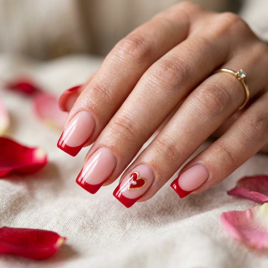 30 French Tip Nails Designs You'll Want to Copy 20 Valentine French Tip Ideas