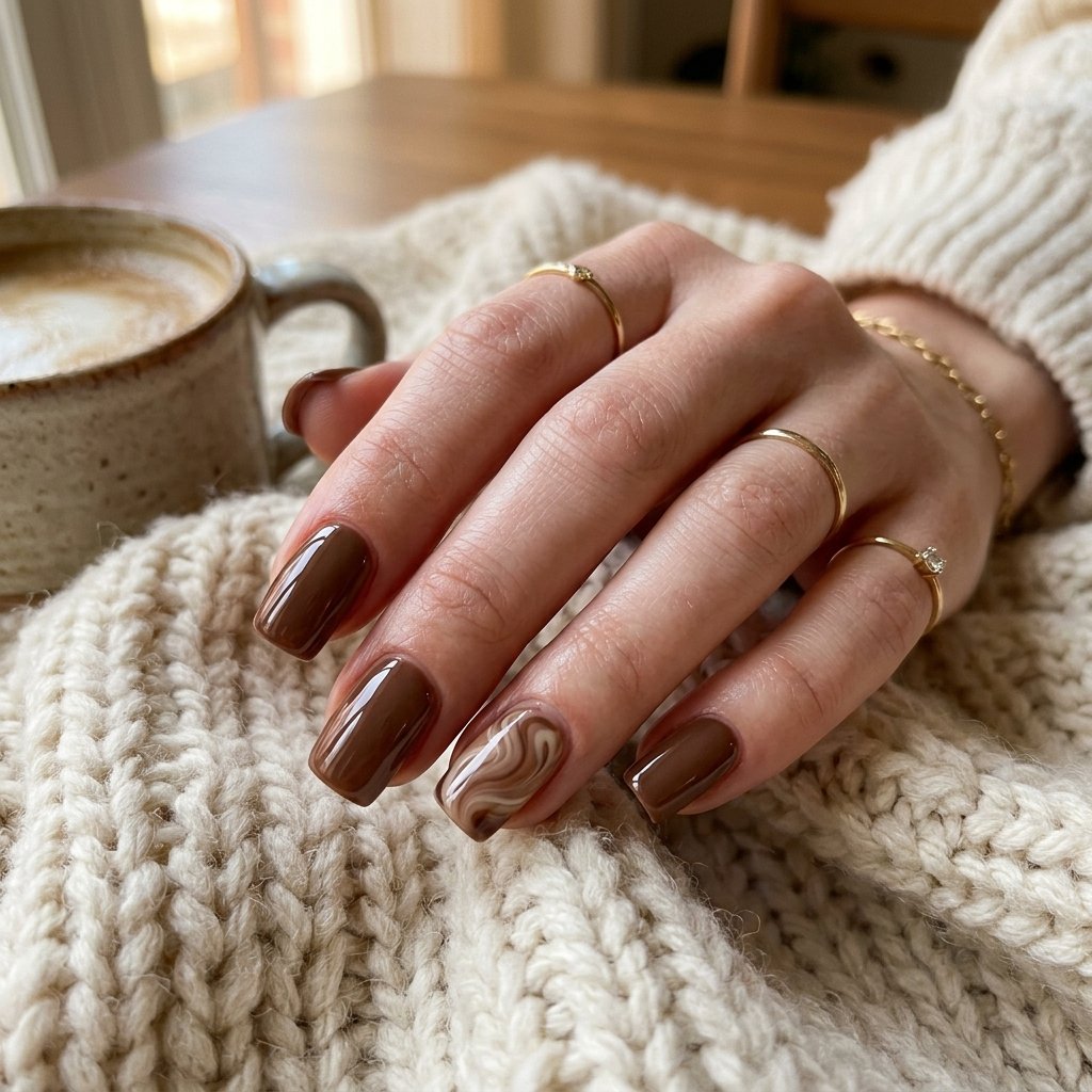 30 Best September Nails Designs for Fall 2026 21 Coffee Tone Nail Ideas