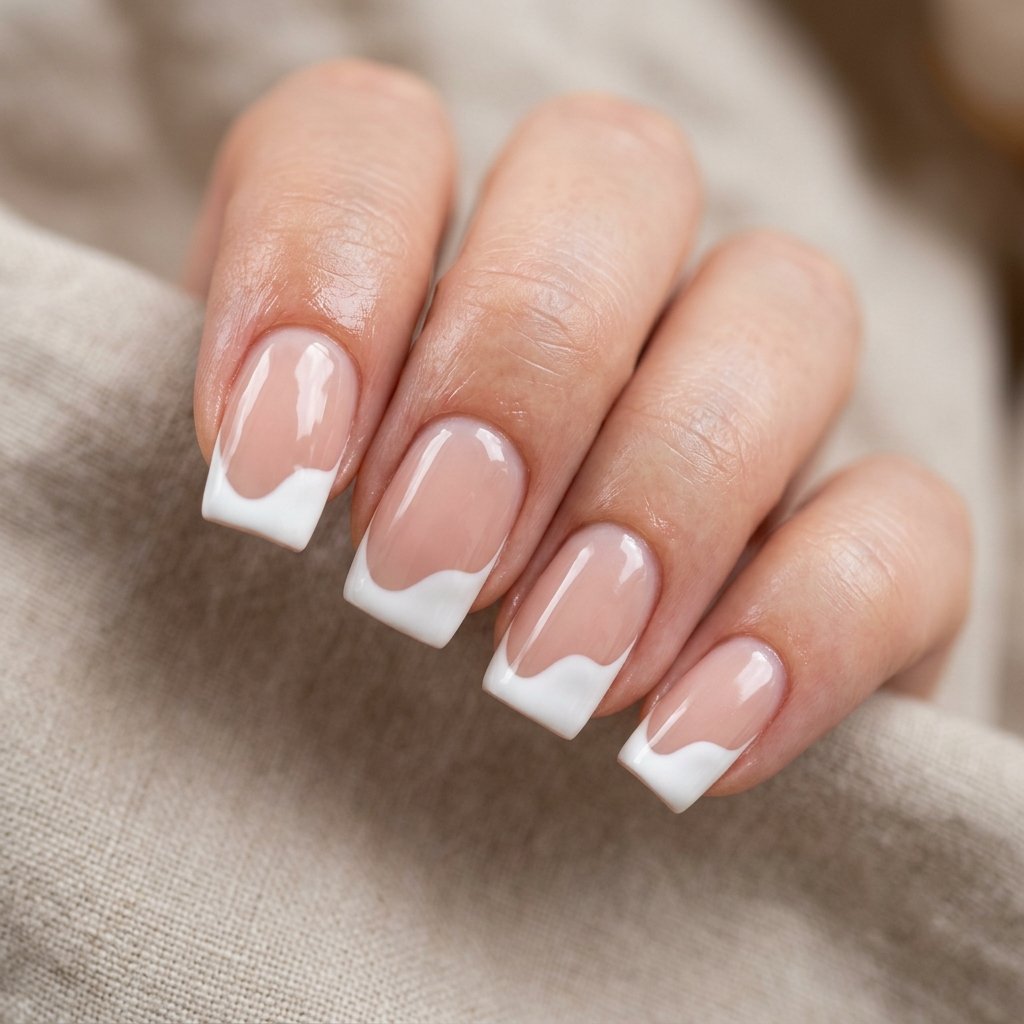 30 French Tip Nails Designs You'll Want to Copy 24 Wavy Line French Tip Ideas