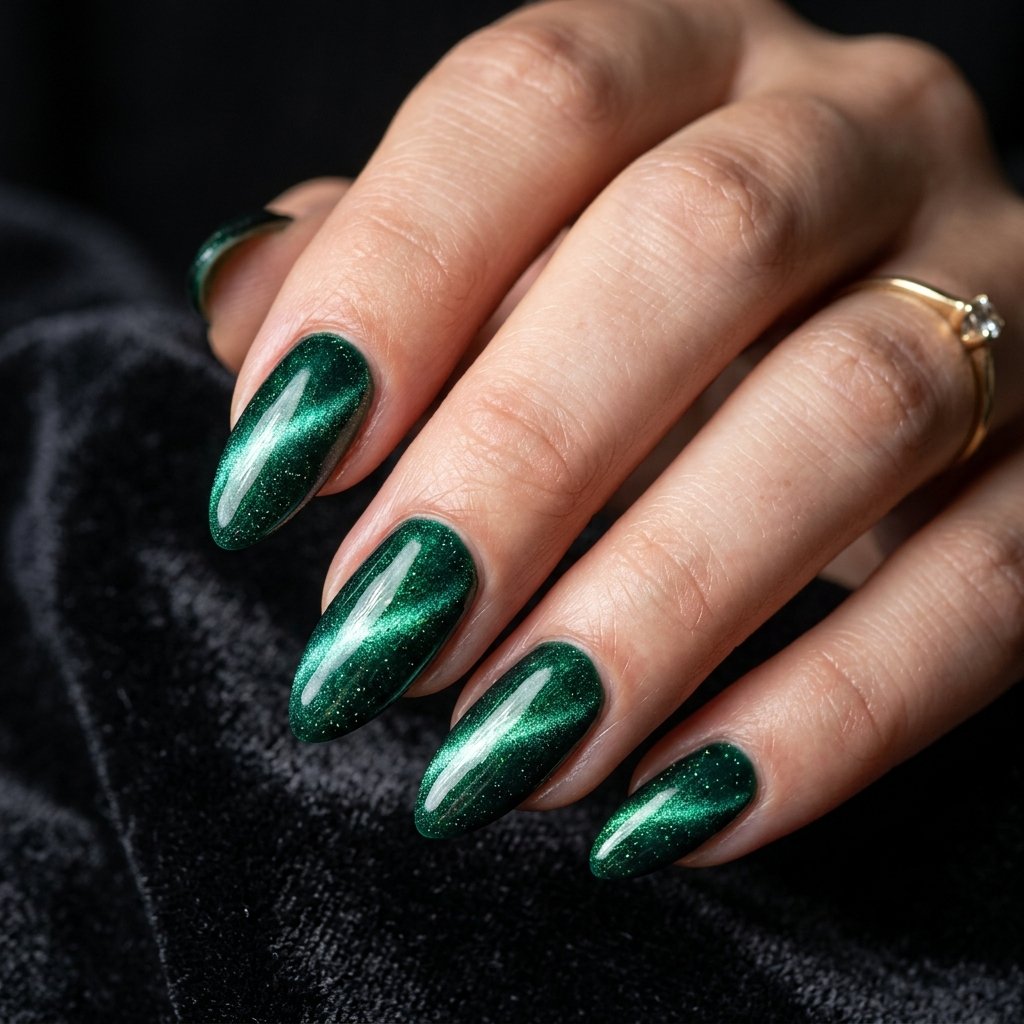 35 Creative Almond Nails Ideas for Your Next Manicure 30 Cat Eye Polish Ideas