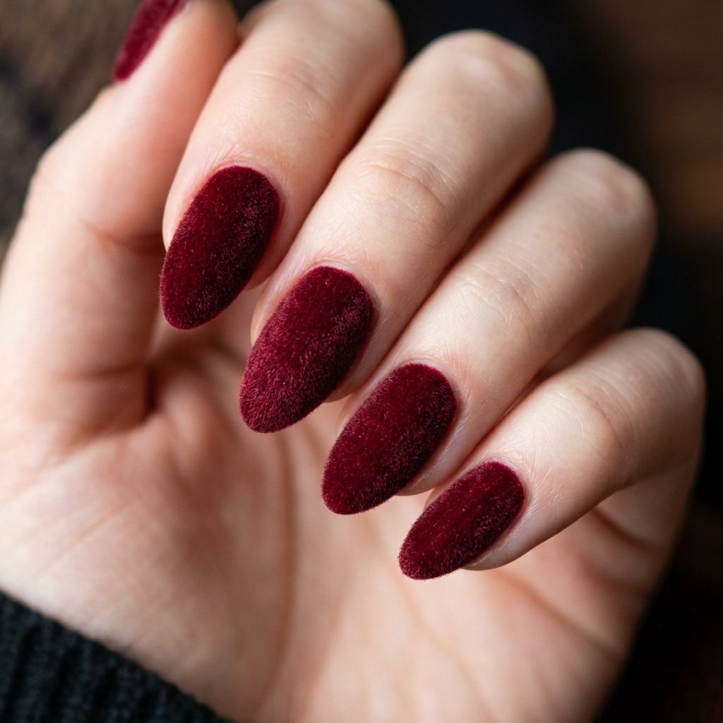 35 Creative Almond Nails Ideas for Your Next Manicure 34 Velvet Texture Ideas