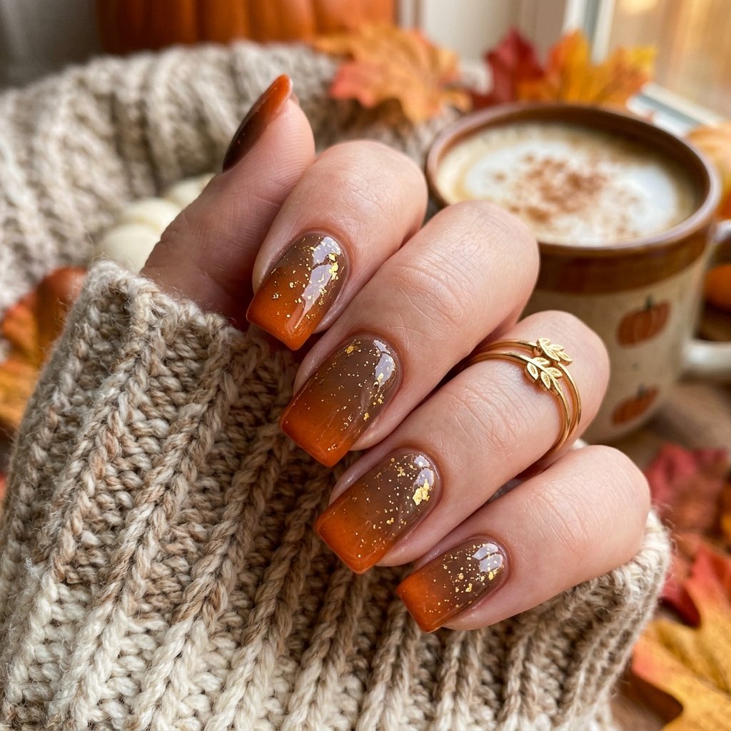 30 Best September Nails Designs for Fall 2026 6 Pumpkin Spice Nail Ideas