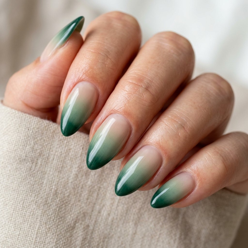 Ombre Green Tip Ideas