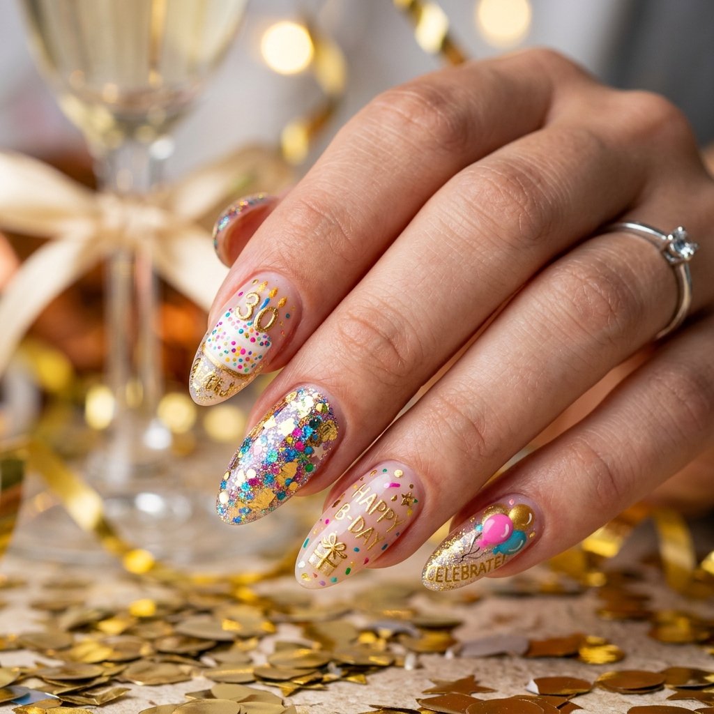35 Creative Almond Nails Ideas for Your Next Manicure 31 Birthday Look Ideas
