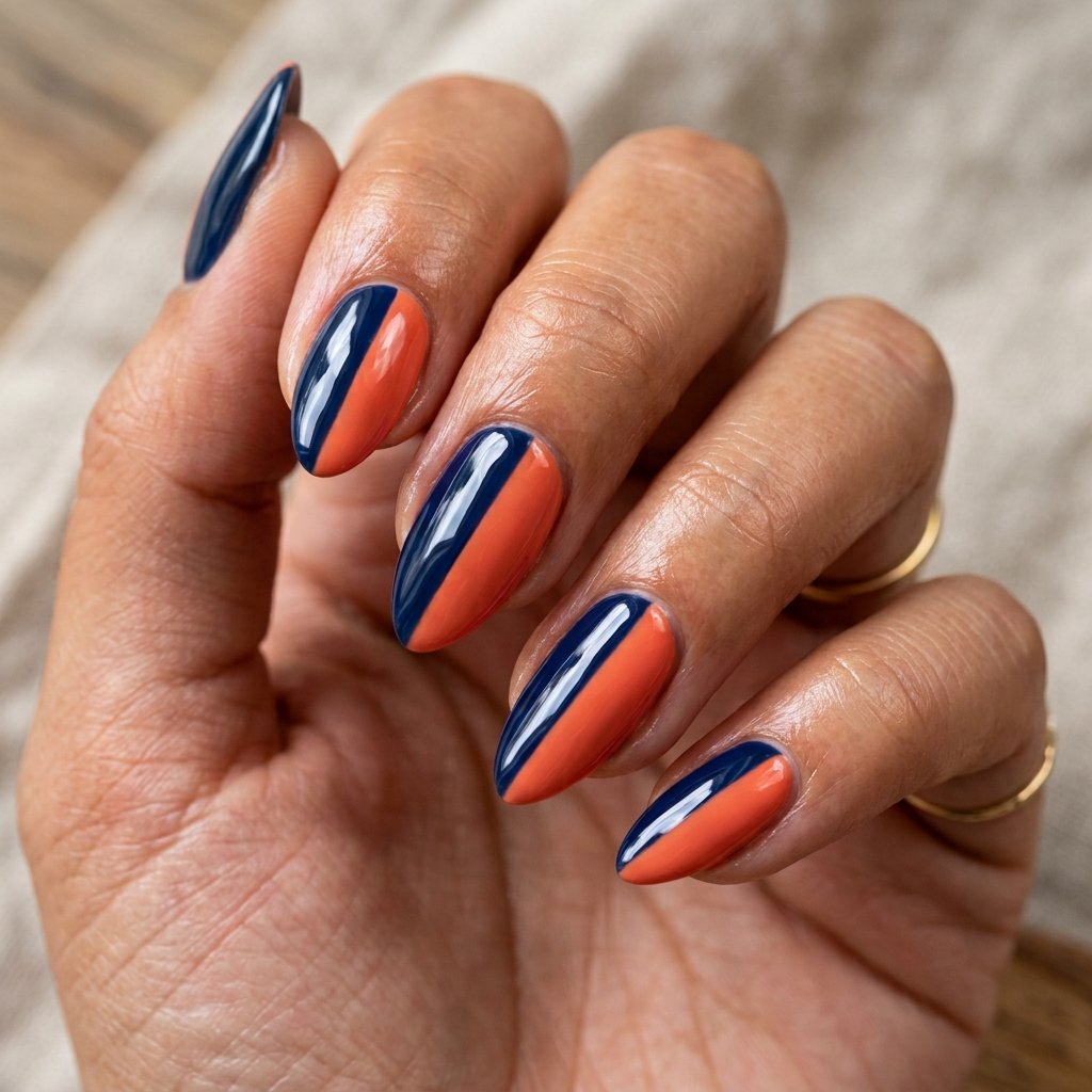 35 Creative Almond Nails Ideas for Your Next Manicure 25 Two-Tone Color Ideas