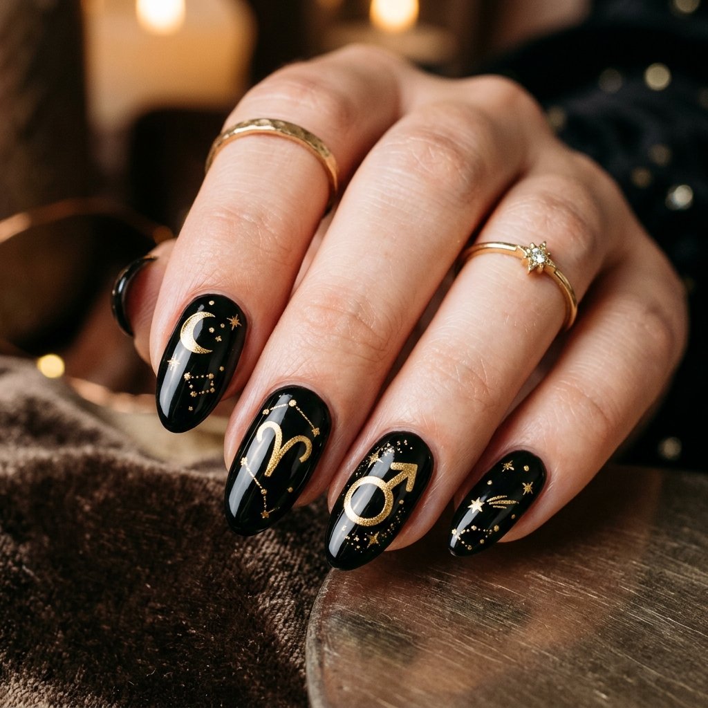 Aries Celestial Nail Ideas