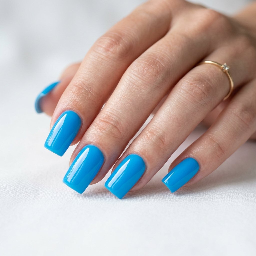 30 Gorgeous Neon Blue Nails Ideas You Will Actually Want to Wear 2 Neon Blue Gel Nails