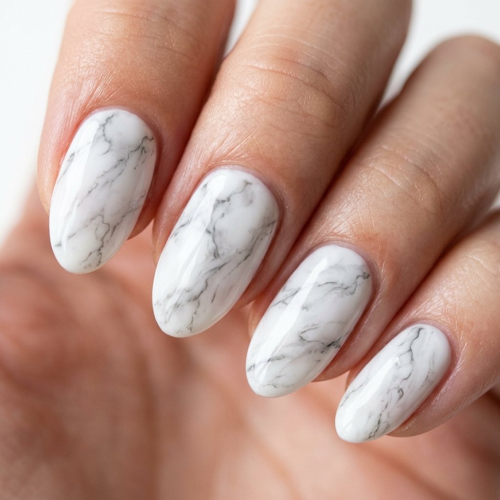 35 Top Simple Summer Nail Designs to Try Before the Season Ends 28 Marble Summer Nail Designs