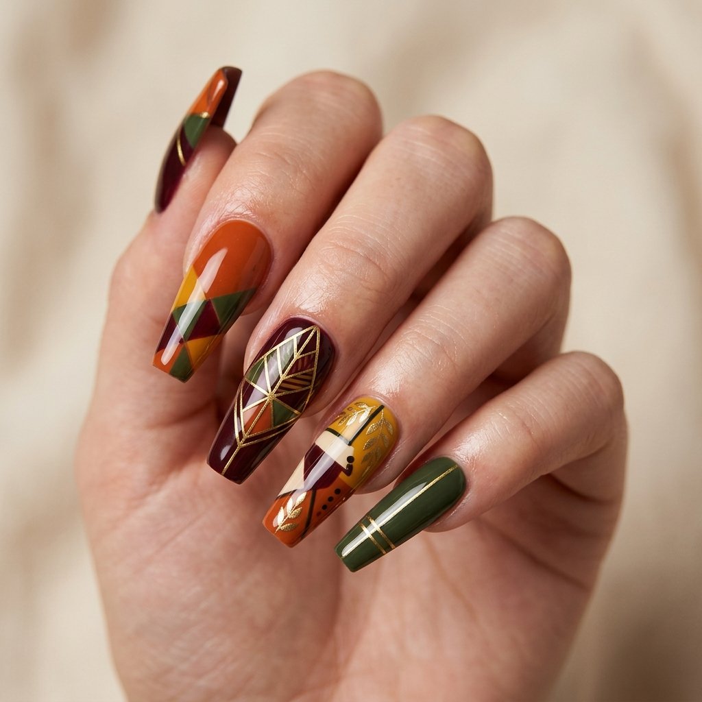 35 Best Thanksgiving Nails Ideas You Need to Try This Year 2026 26 Thanksgiving Nail Ideas for Coffin Shape