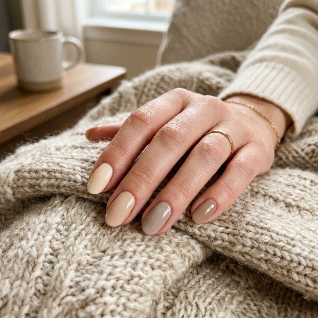 30 September Nails Ideas Perfect for Sweater Weather 28 Cozy Cashmere Neutral Palette