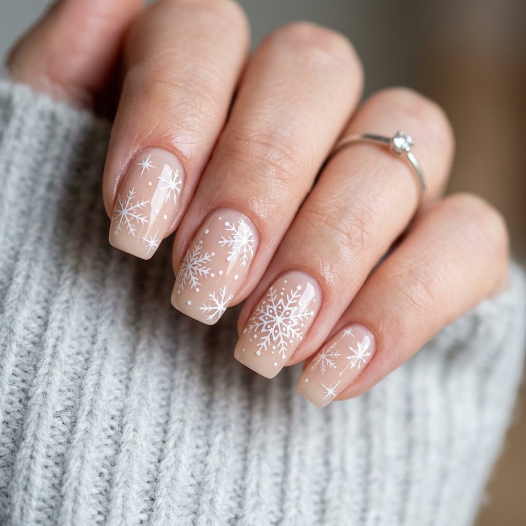 Snowflake Nail Art Ideas