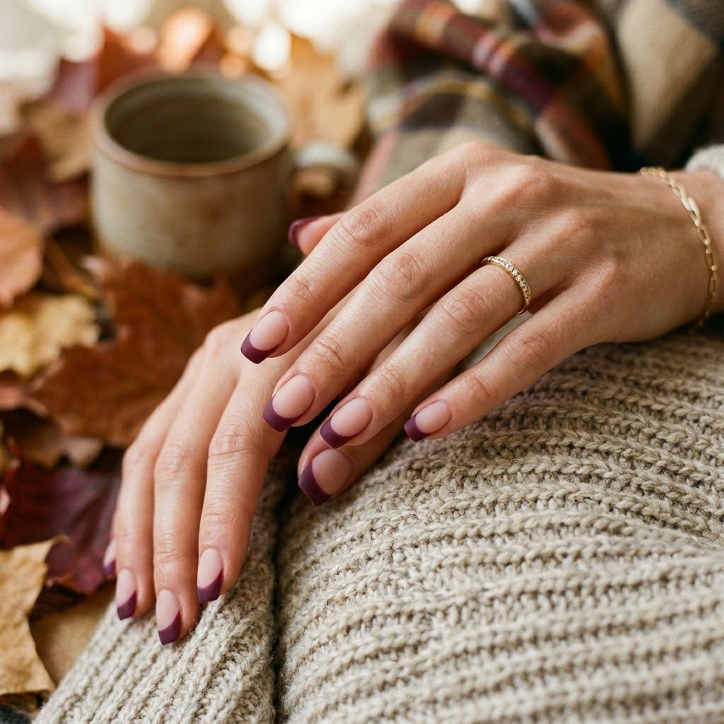 34 Fresh Purple French Tip Nails Ideas You Have Not Seen Before 4 Plum French Tip Nails Ideas