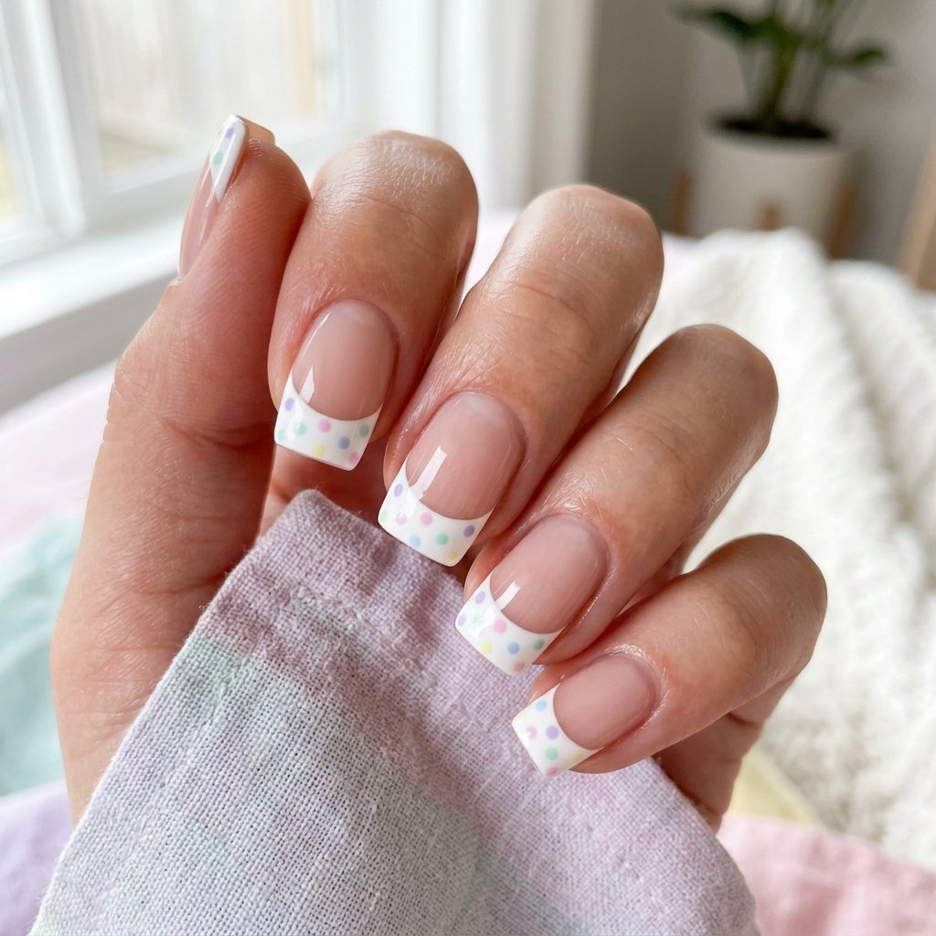30 French Tip Nails Designs You'll Want to Copy 6 Polka Dot French Tip Ideas