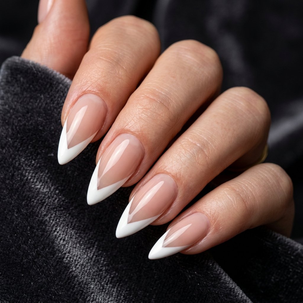 30 French Tip Nails Designs You'll Want to Copy 23 Triangle Tip French Tip Ideas