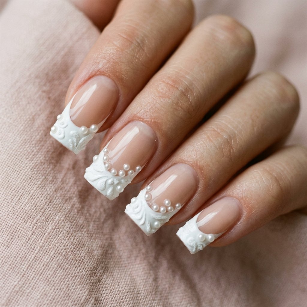 30 French Tip Nails Designs You'll Want to Copy 13 3D French Tip Ideas