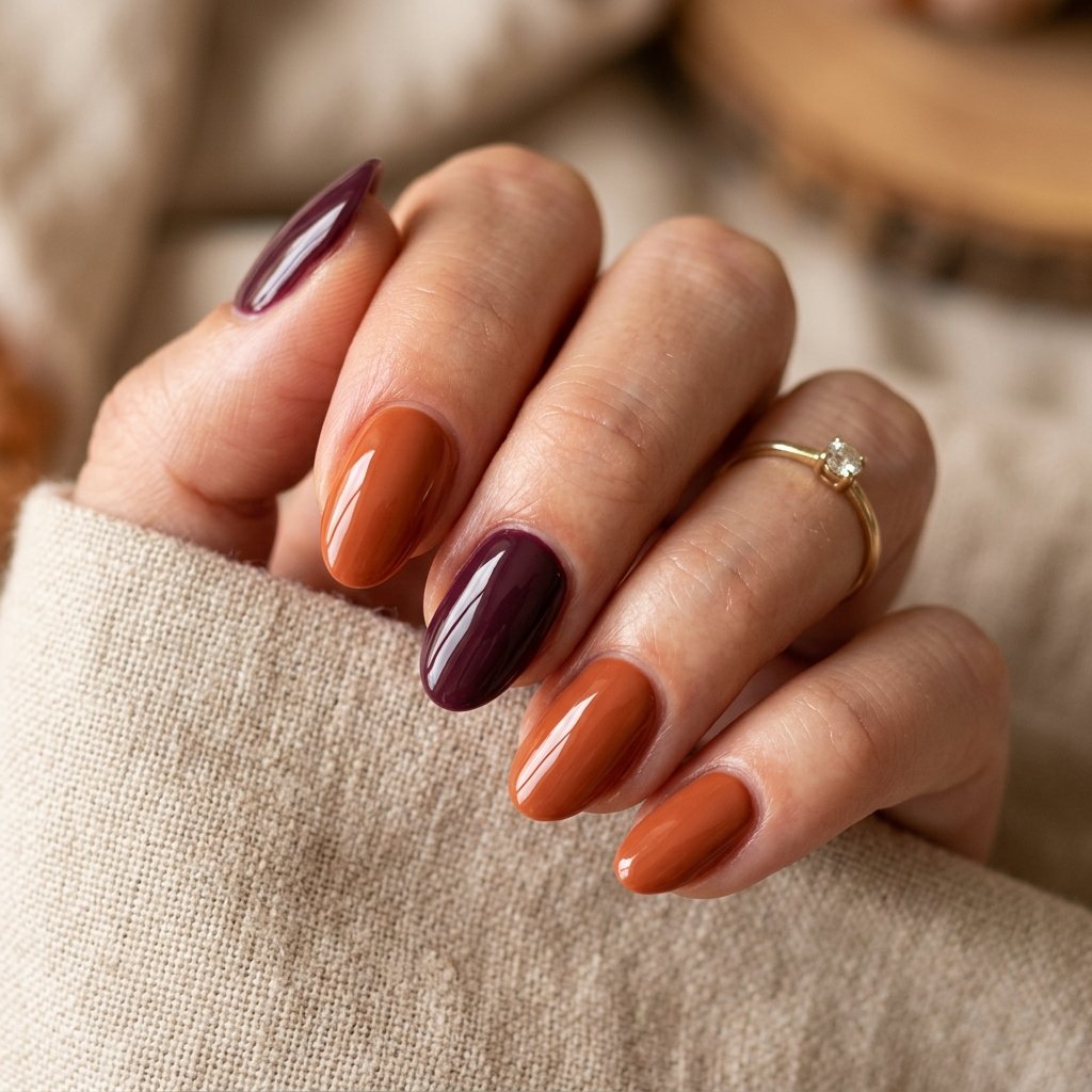 35 Best Thanksgiving Nails Ideas You Need to Try This Year 2026 7 Gel Thanksgiving Nail Ideas