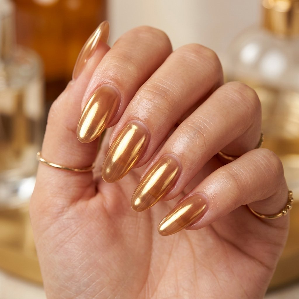 September Nails Art: 30 Elegant Early Autumn Looks 29 Sheer Toffee Glazed Overlays
