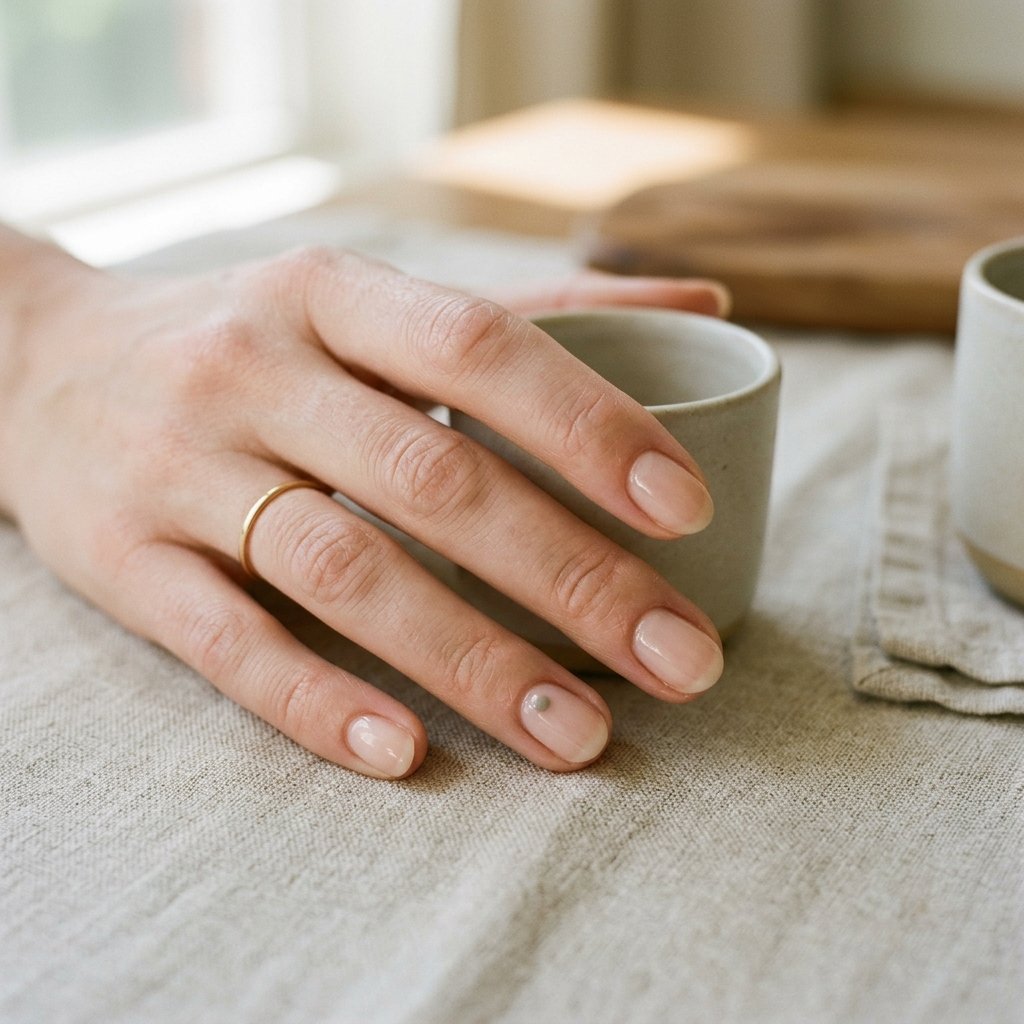 30 September Nails Ideas Perfect for Sweater Weather 30 Subtle Greige Minimalist Dots