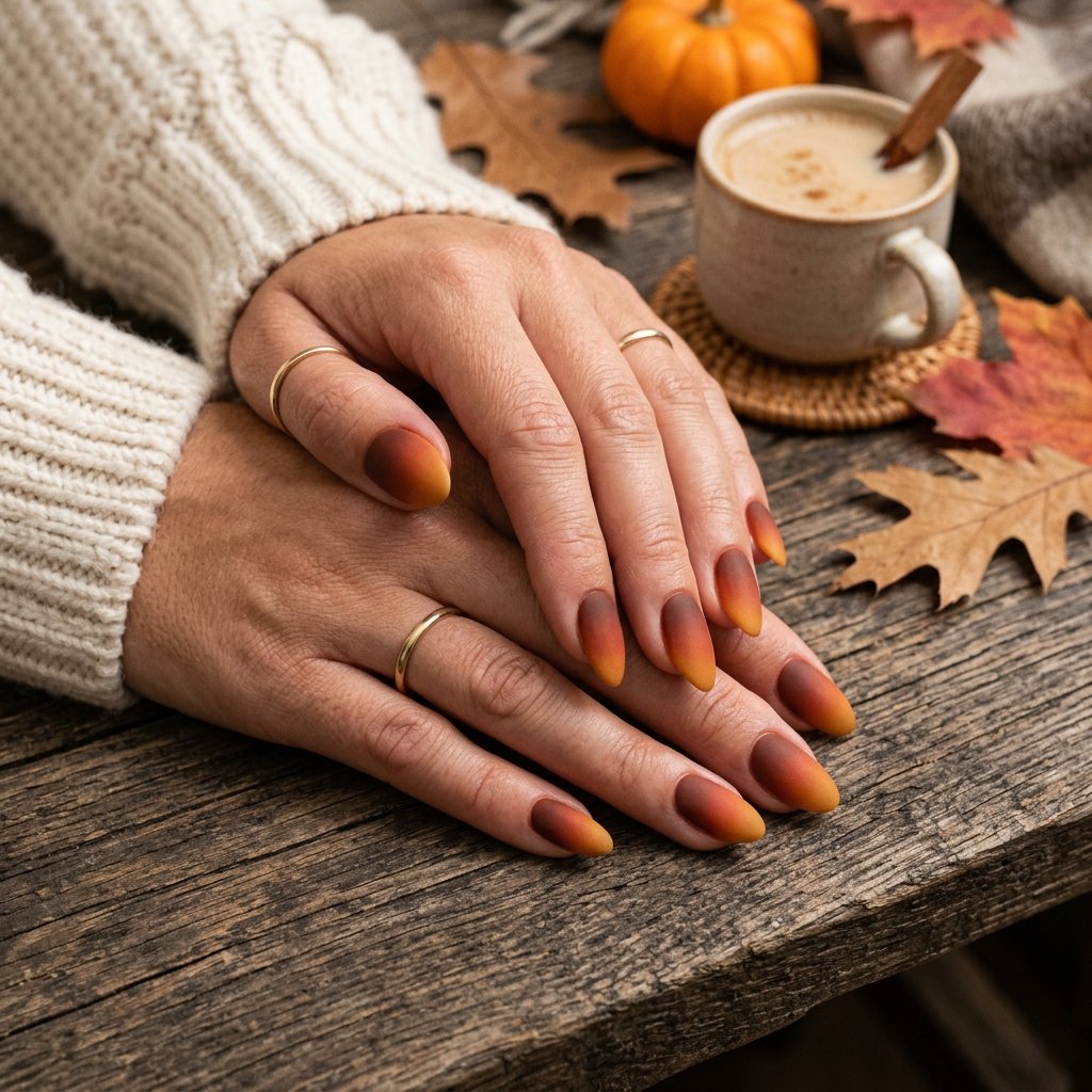 34 Best Orange Ombre Nails Ideas for Every Skin Tone & Season 2026 33 Autumn Spice Ombre Nails Ideas