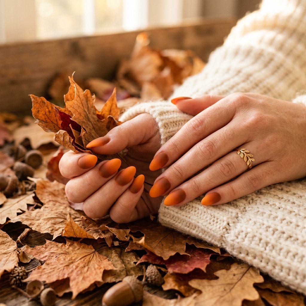34 Best Orange Ombre Nails Ideas for Every Skin Tone & Season 2026 7 Fall Orange Ombre Nails Ideas