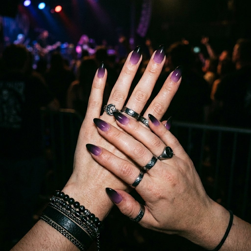 34 Fresh Purple French Tip Nails Ideas You Have Not Seen Before 21 Purple and Black French Tip Nails Ideas