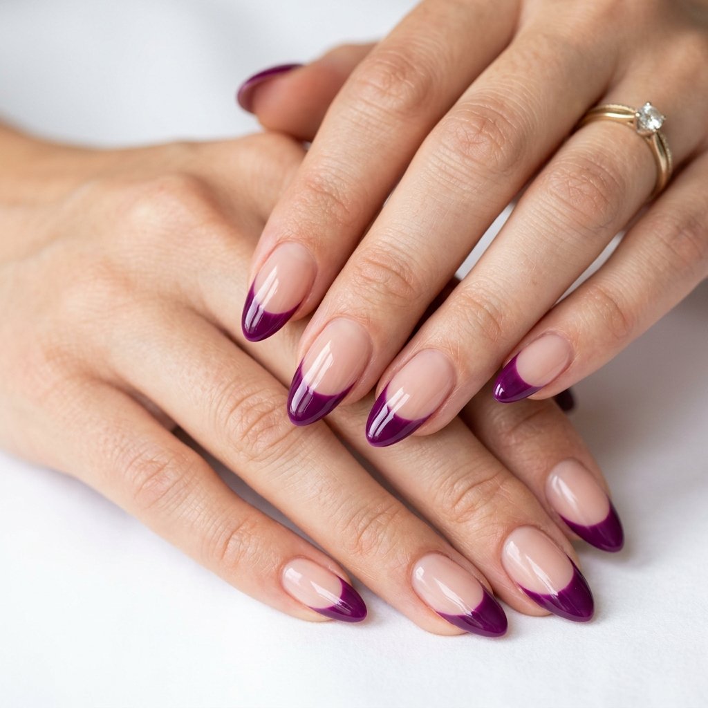 34 Fresh Purple French Tip Nails Ideas You Have Not Seen Before 17 Purple Gel French Tip Nails Ideas