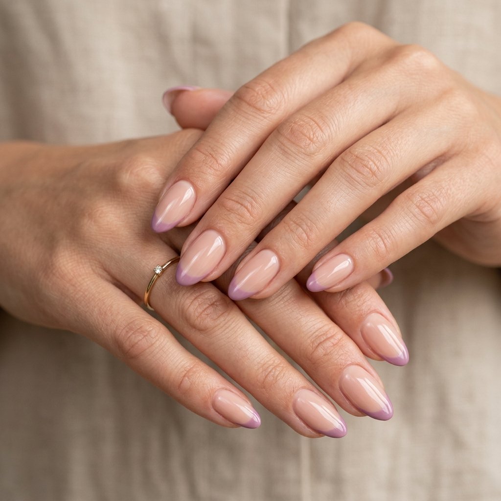 34 Fresh Purple French Tip Nails Ideas You Have Not Seen Before 25 Purple and Nude French Tip Nails Ideas