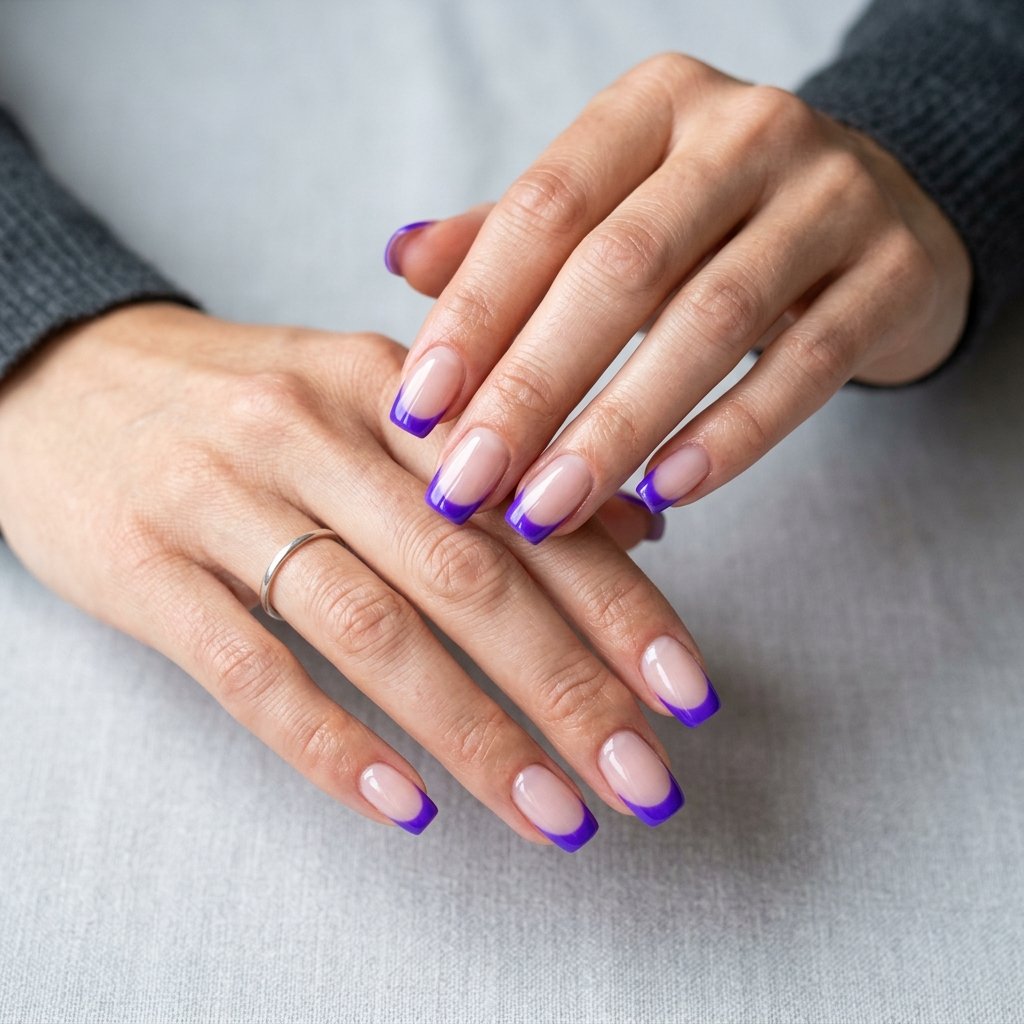 34 Fresh Purple French Tip Nails Ideas You Have Not Seen Before 7 Violet French Tip Nails Ideas