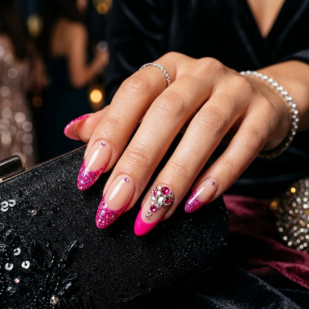 35 Best Hot Pink French Tip Nails – From Classic to Bold 30 Hot Pink French Tips For Prom