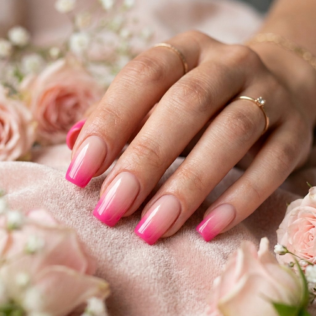 35 Best Hot Pink French Tip Nails – From Classic to Bold 5 Hot Pink Ombre French Tips